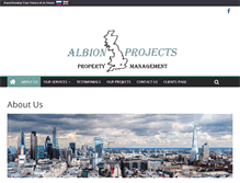 Tablet Screenshot of albionprojects.com